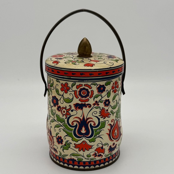 Other - Vintage Murray Allen Regal Crown Italian Renaissance Biscuit Tin England Handle